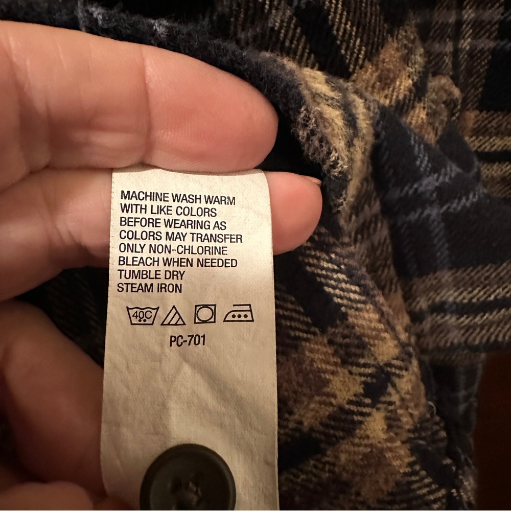 Timberland Plaid Thick Flannel Shirt size large - Picture 3 of 5